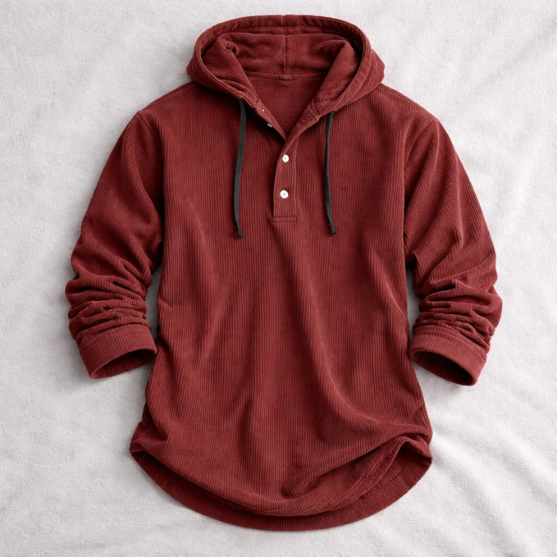 SWEAT À CAPUCHE EN VELOURS CÔTELÉ POUR HOMME