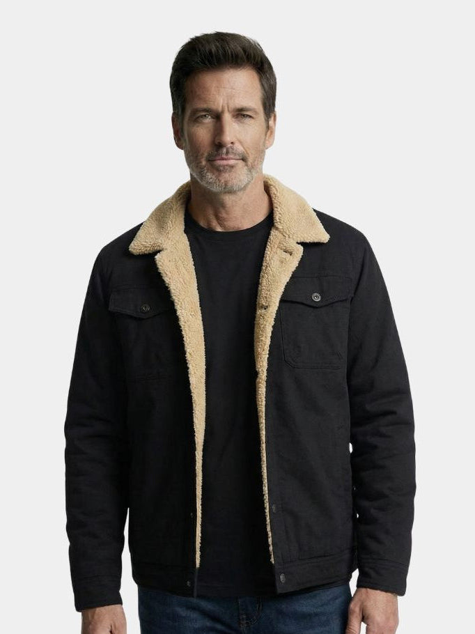 VALENTIN | Blouson aviateur en maille moutonnée — finition vintage
