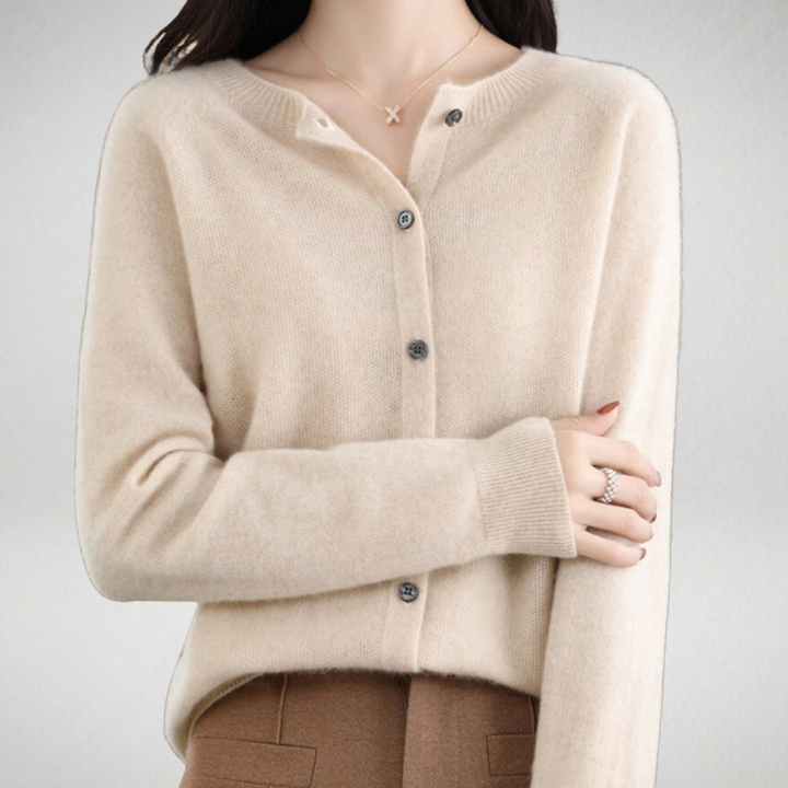 Isabelle | Cardigan cachemire col rond