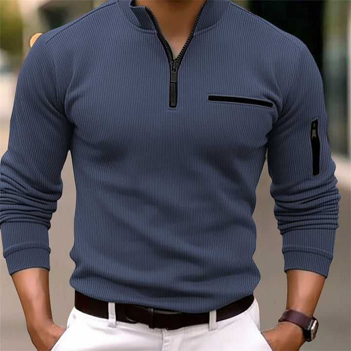 CHEMISE COL ZIPPÉ POUR HOMME