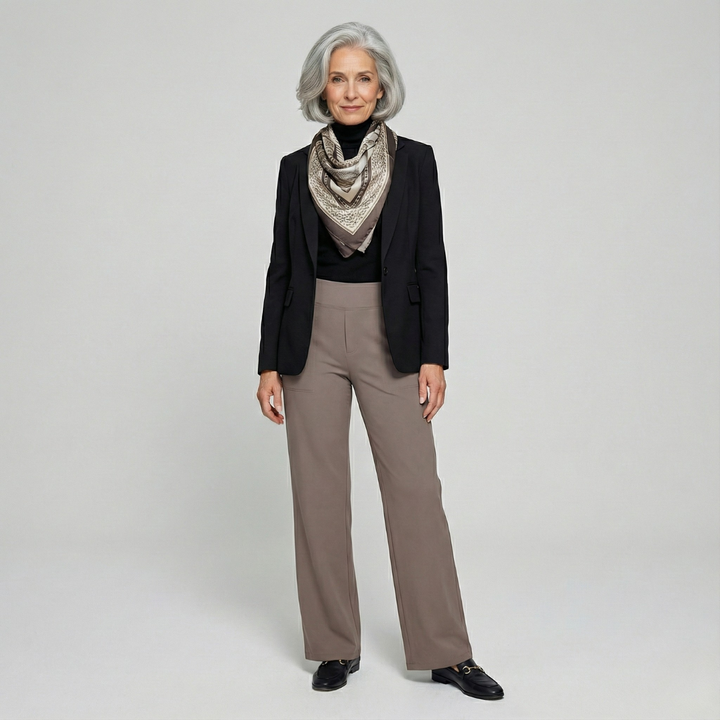 Le Pantalon Céline | Tissu stretch confortable & Taille haute amincissante