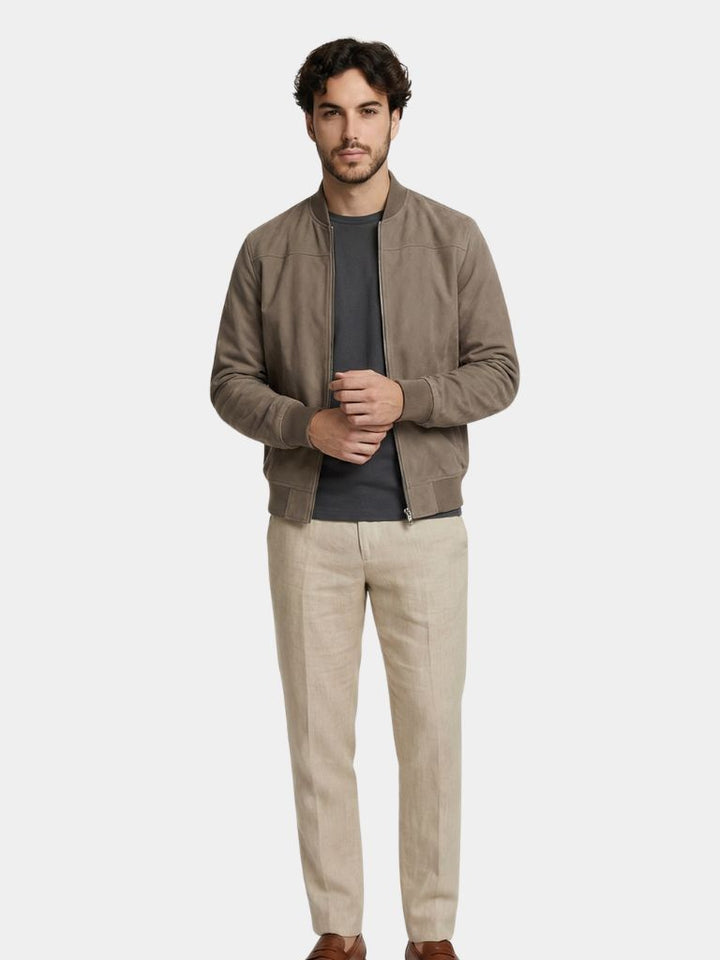 ÉMILE | Blouson en daim souple — coupe taillée et finition mate