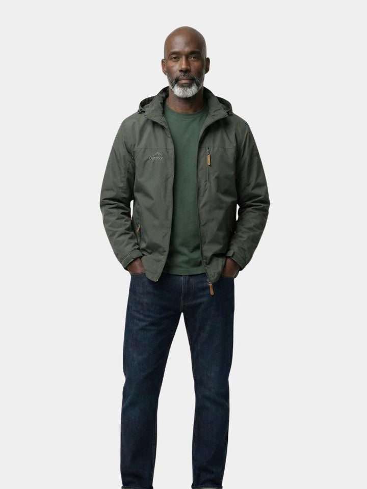 JULIEN | Veste imperméable en coton technique — coupe outdoor