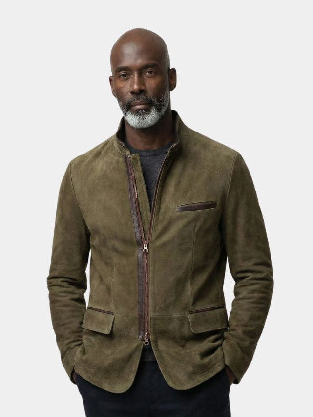 LÉON | Veste saharienne en daim souple — esprit field jacket