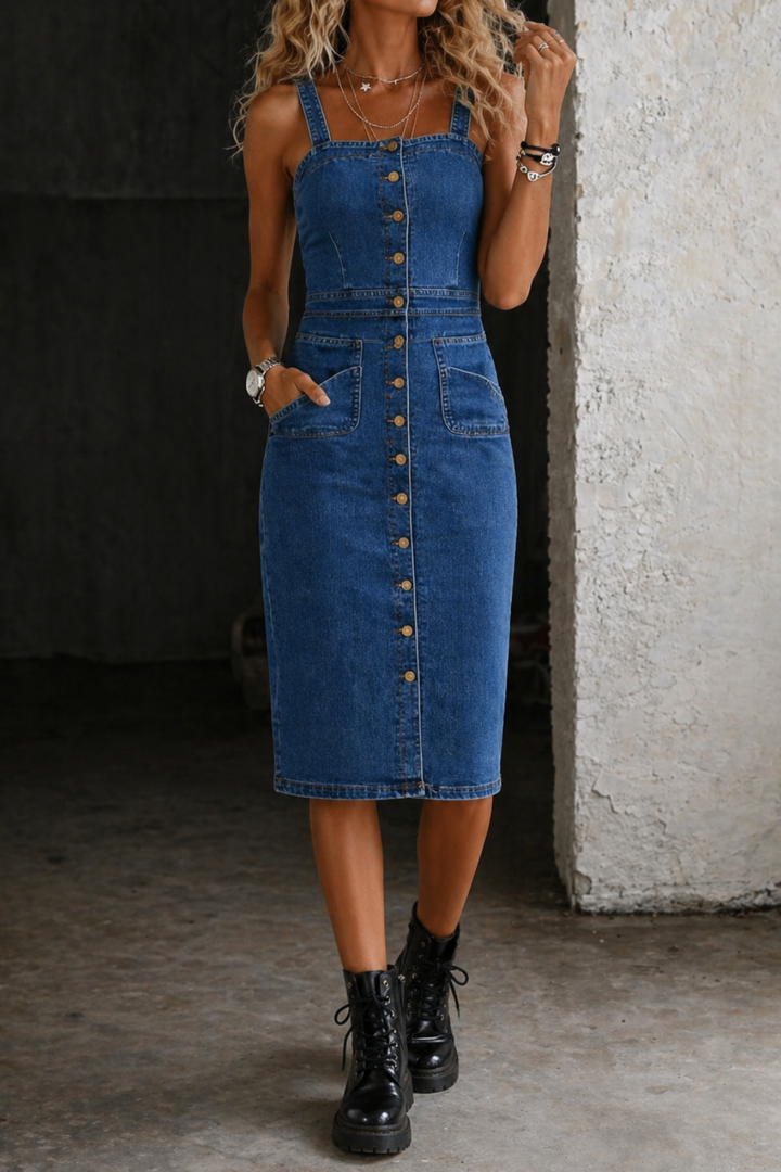 VICTOIRE | Robe Boutonnée en Jean