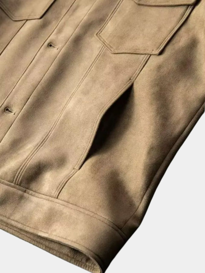 HUGUES | Blouson aviateur en cuir véritable — coupe pilote signature