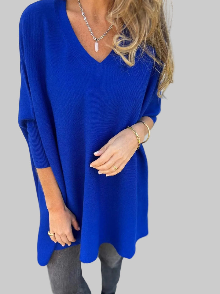 Adare | Pull long en cachemire col V