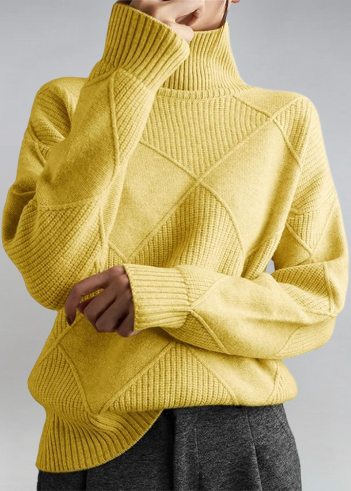 Aurélie | Pull en cachemire col roulé