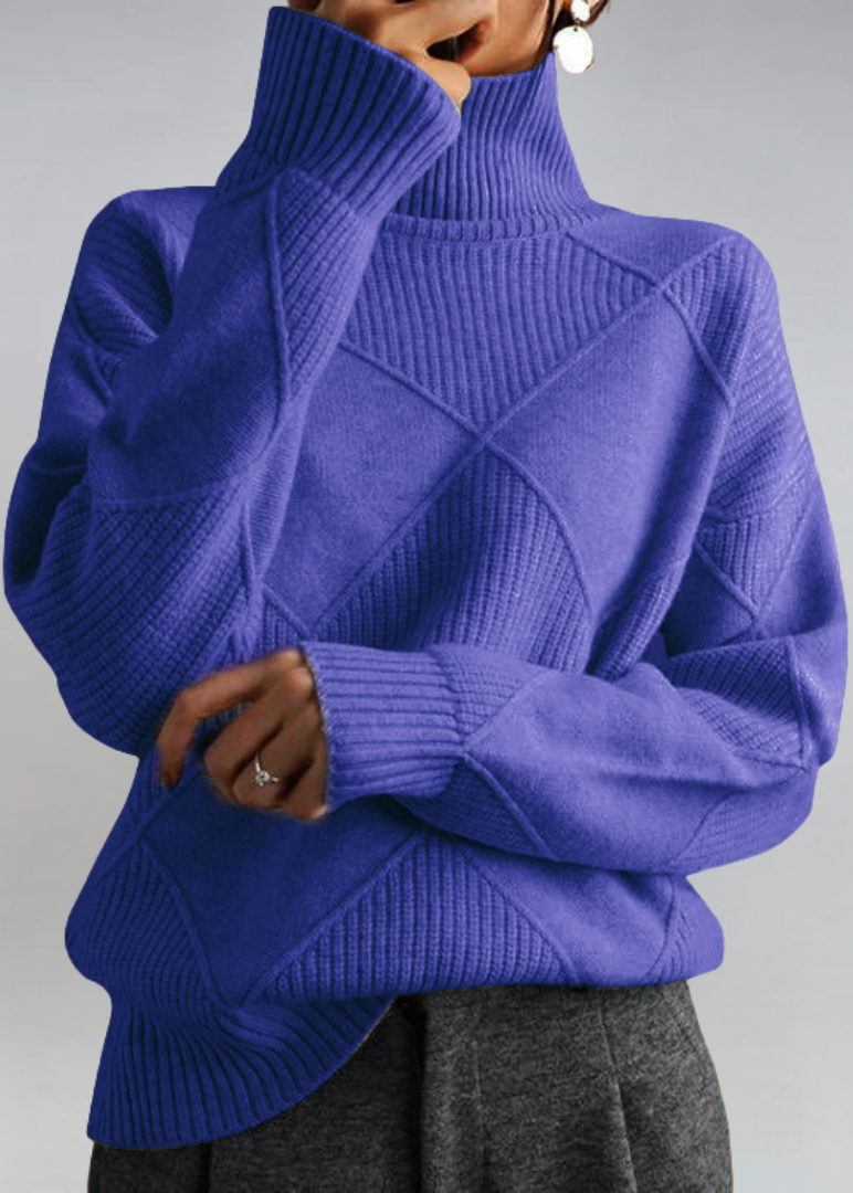 Aurélie | Pull en cachemire col roulé