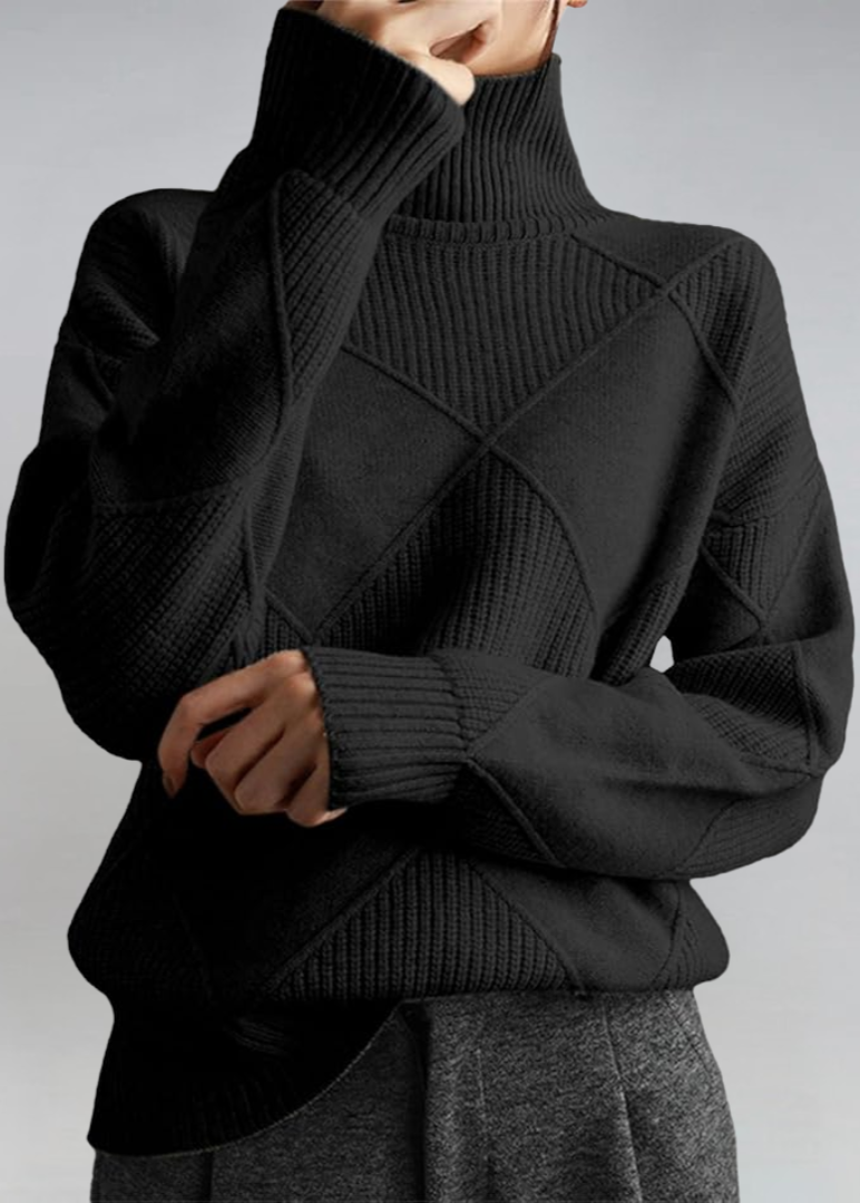 Aurélie | Pull en cachemire col roulé
