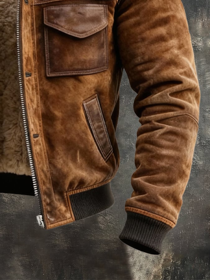 VESTE DOUBLÉE SHERPA POUR HOMME