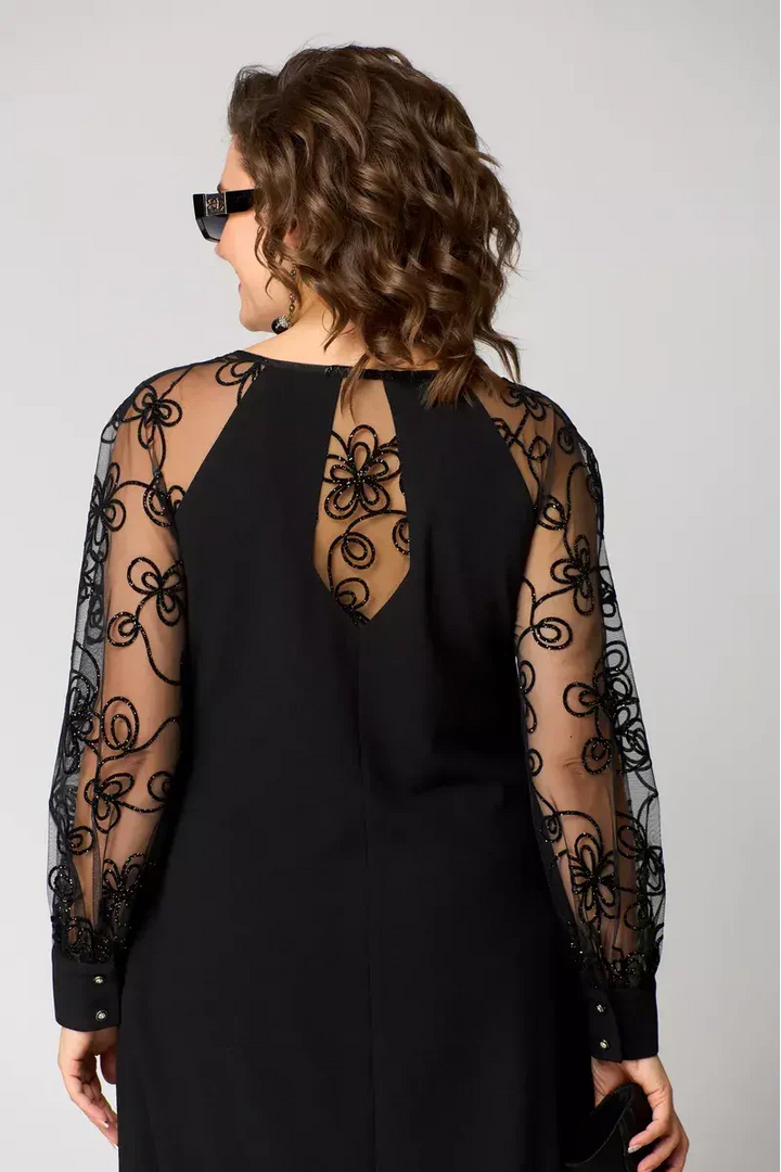 La Robe Gabrielle | L'Élégance Noire & Dentelle