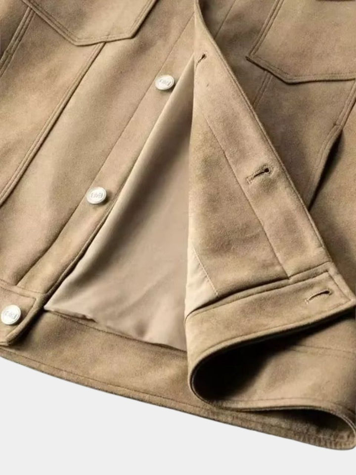 HUGUES | Blouson aviateur en cuir véritable — coupe pilote signature