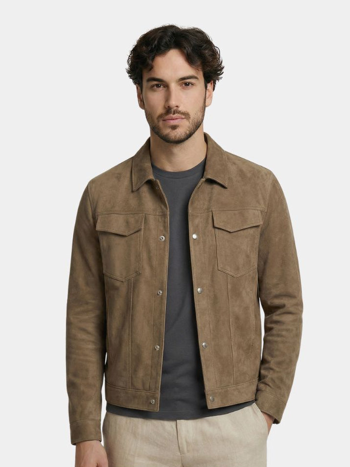 HUGUES | Blouson aviateur en cuir véritable — coupe pilote signature