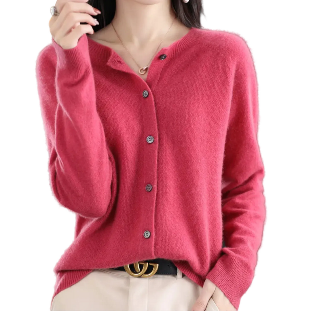 Isabelle | Cardigan cachemire col rond