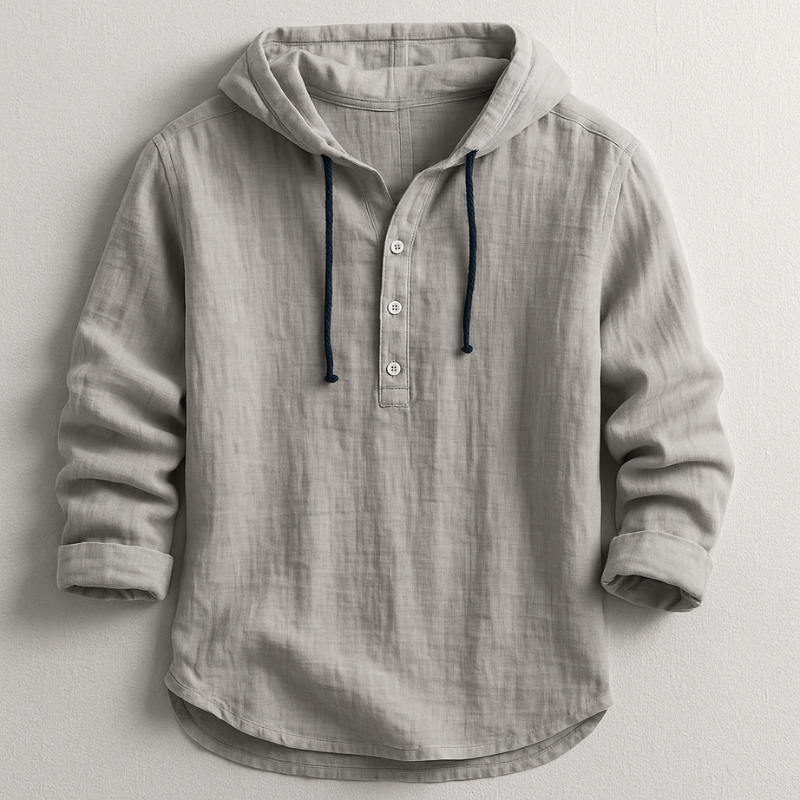 SWEAT À CAPUCHE EN COTON LIN POUR HOMMES