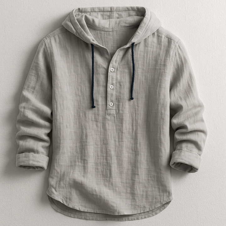 SWEAT À CAPUCHE EN COTON LIN POUR HOMMES