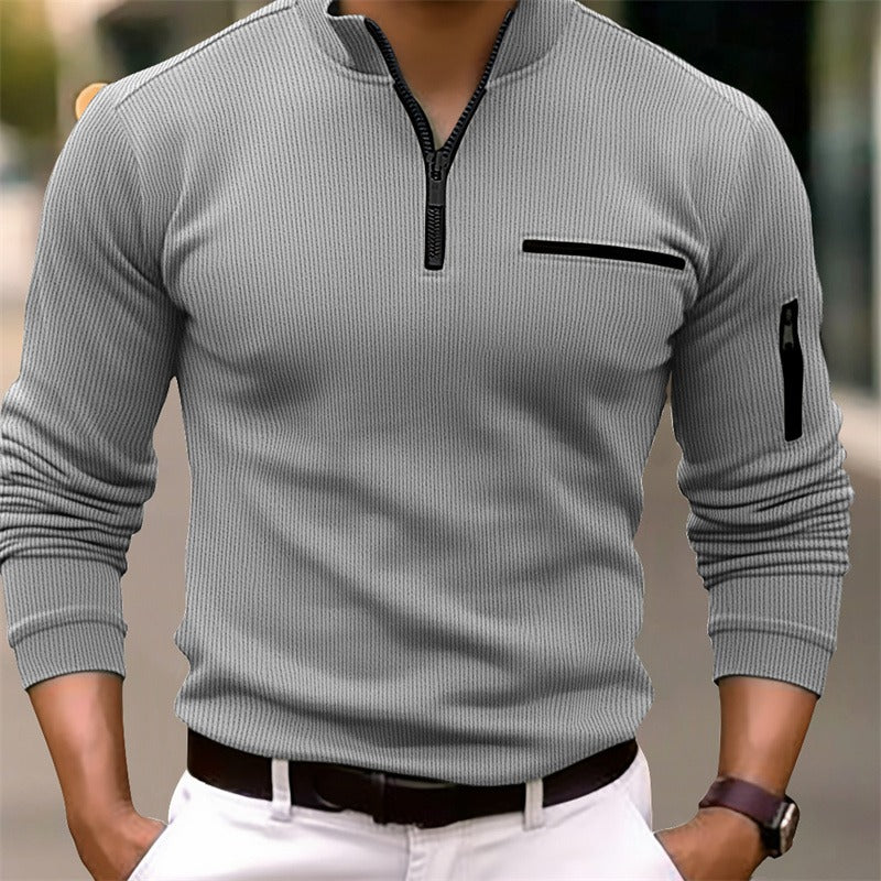 CHEMISE À MANCHES LONGUES AVEC ZIP