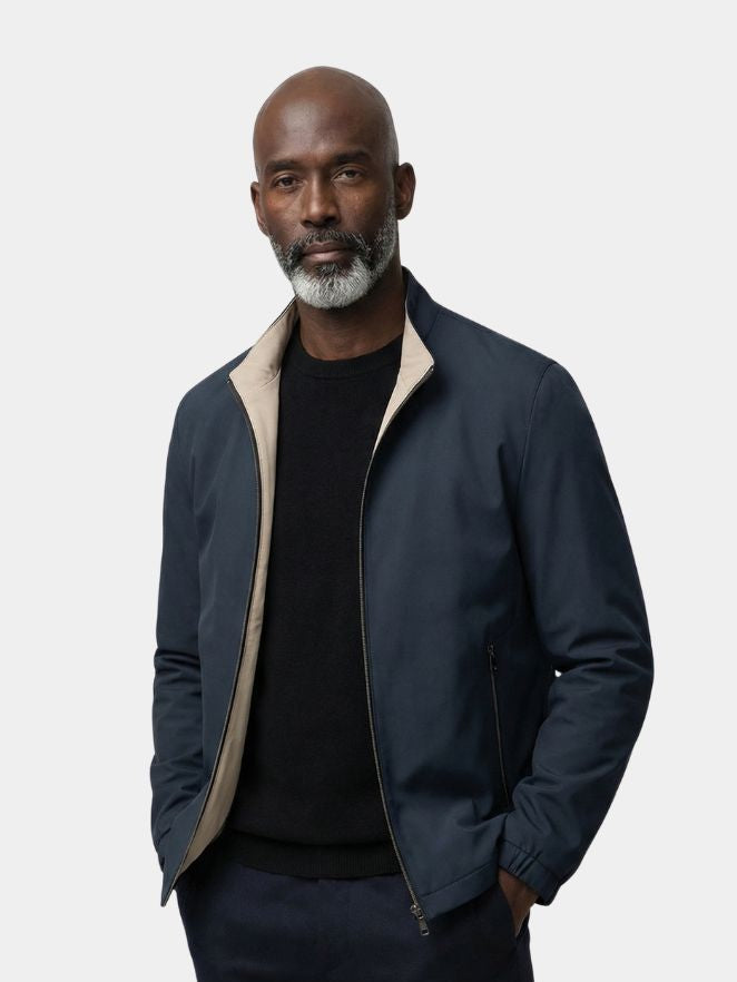 GABRIEL | Veste zippée en coton technique — coupe taillée polyvalente