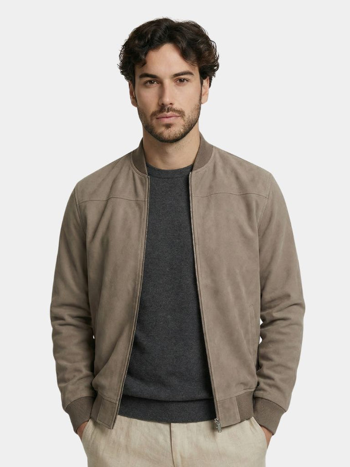 ÉMILE | Blouson en daim souple — coupe taillée et finition mate