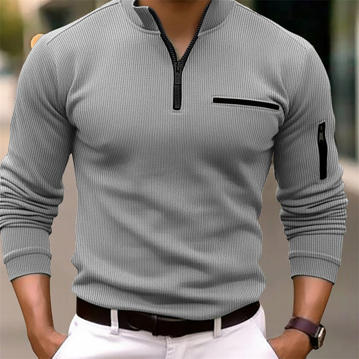 CHEMISE COL ZIPPÉ POUR HOMME