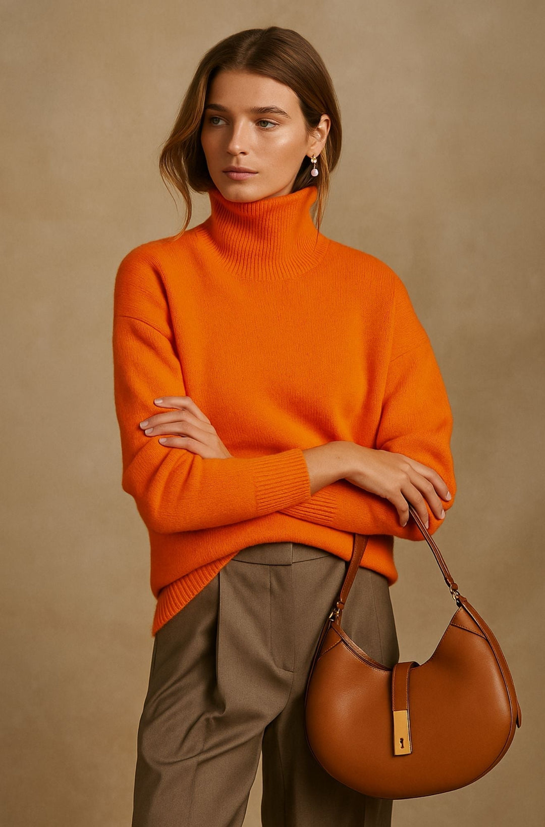 Kenza | Pull en cachemire col roulé