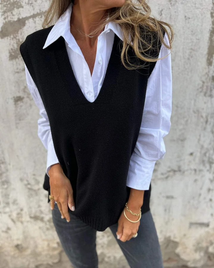 Nathalie | Gilet en cachemire col V