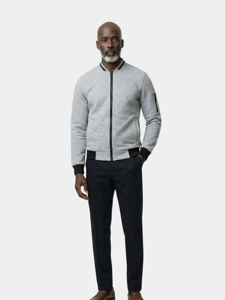 PAUL | Blouson aviateur en coton texturé — coupe casual structurée