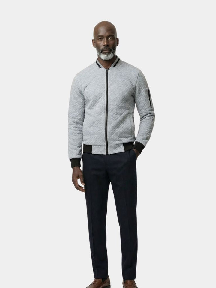 PAUL | Blouson aviateur en coton texturé — coupe casual structurée