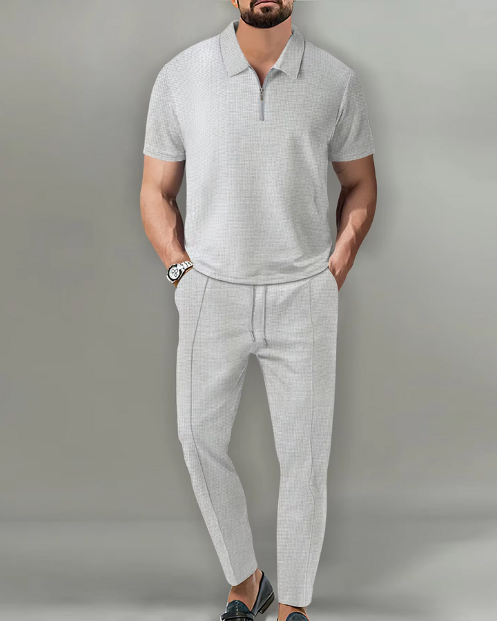2 Piece Zip Polo Set