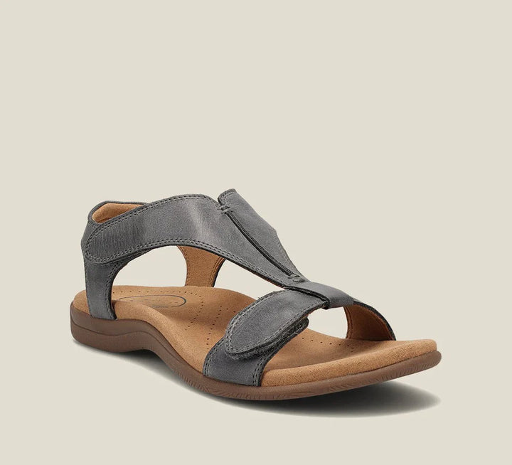 Hélène | Sandales en cuir, bride en T et semelle ergonomique