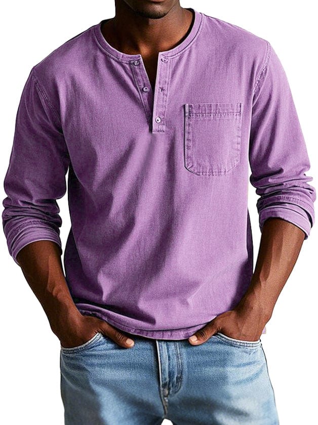 CAMILLE CANNES | Polo Henley en coton premium — Manches longues