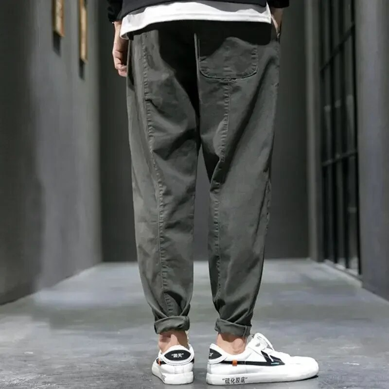 JOGGING AJUSTÉ EN COTON MÉLANGÉ POUR HOMME
