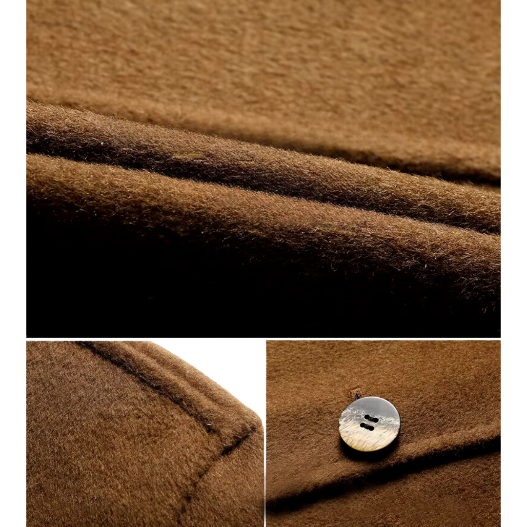 MANTEAU EN LAINE À CAPUCHE POUR HOMME