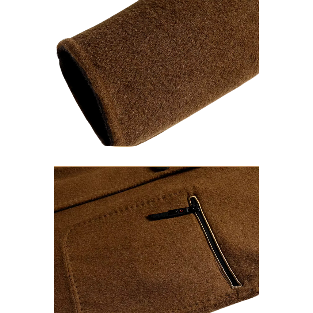 MANTEAU EN LAINE À CAPUCHE POUR HOMME