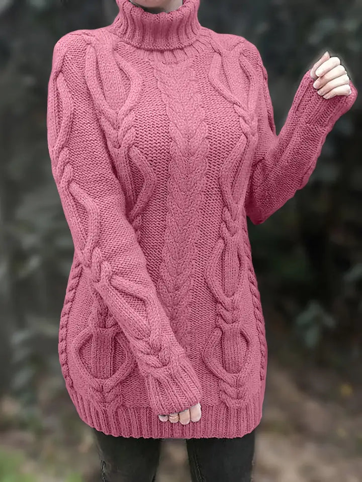 Valéria | Pull Long Torsadé d’Hiver