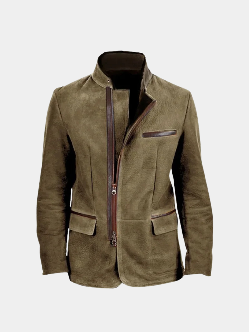LÉON | Veste saharienne en daim souple — esprit field jacket