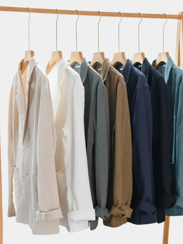 MAURICE | Blazer d'été en lin — coupe taillée et tombé naturel