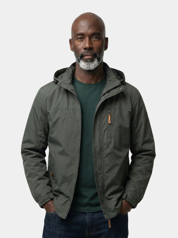JULIEN | Veste imperméable en coton technique — coupe outdoor