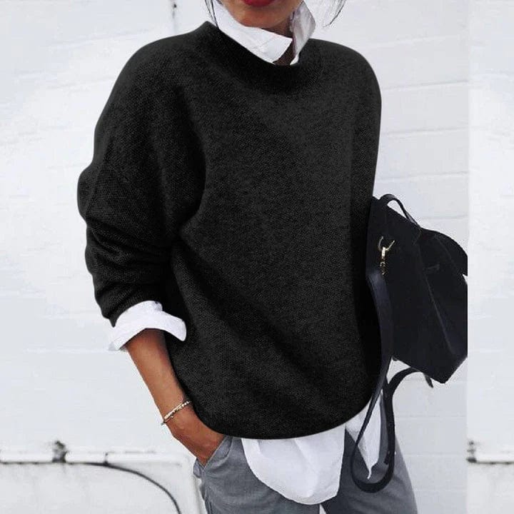 Hélène | Pull en cachemire col rond