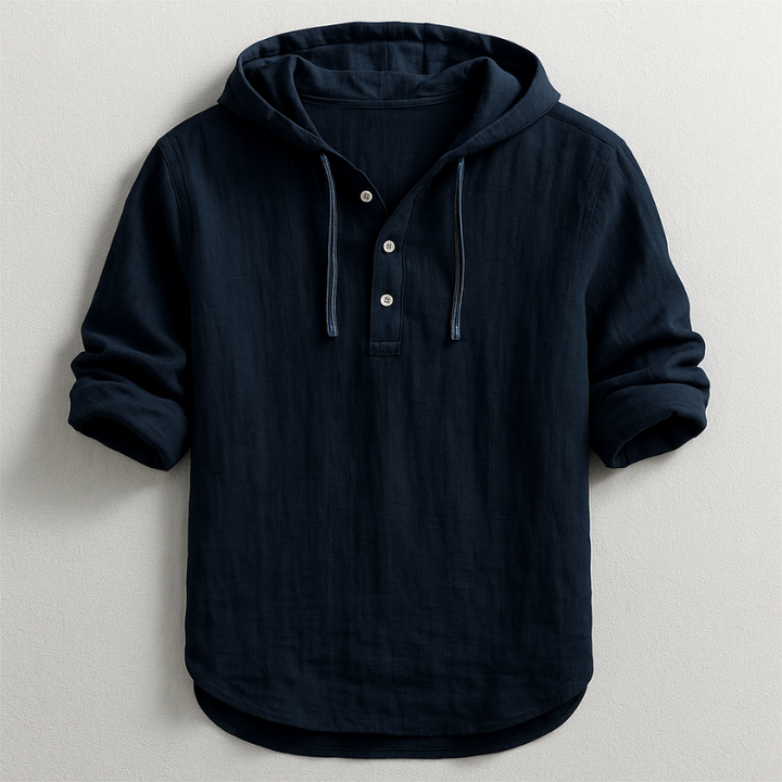 SWEAT À CAPUCHE EN COTON LIN POUR HOMMES