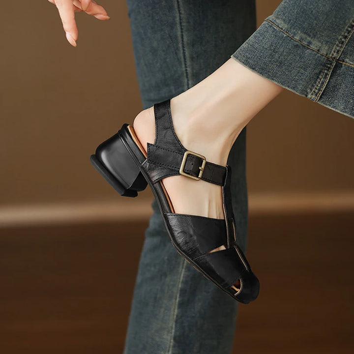 Amélie | Sandales en Cuir, Confort & Élégance Intemporelle