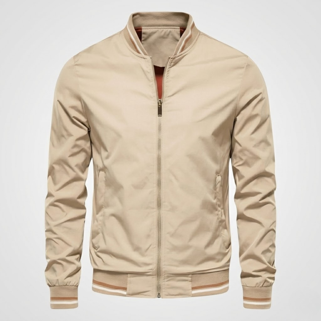 DIDIER | Blouson teddy en microfibre — bords contrastés
