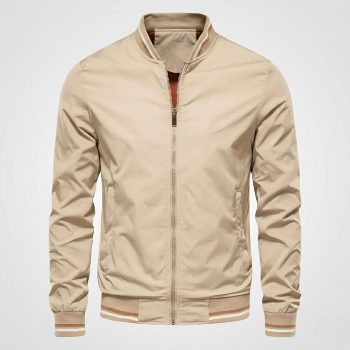 DIDIER | Blouson teddy en microfibre — bords contrastés