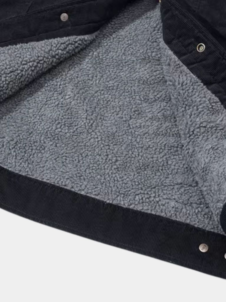 ROLAND | Veste en velours côtelé — doublure en maille moutonnée