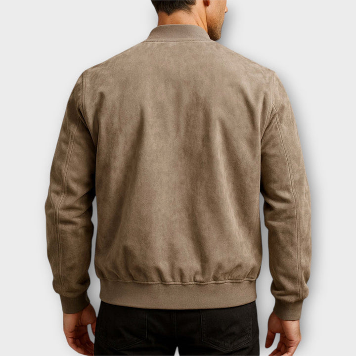 VESTE BOMBER EN CUIR SUEDE HOMME