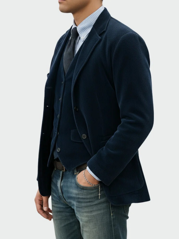 ENSEMBLE LE BLAZER RAFFINÉ EN VELOURS CÔTELÉ POUR HOMME