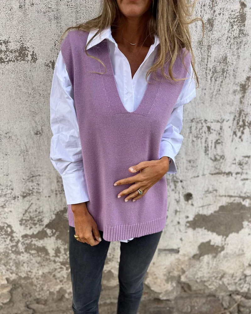 Nathalie | Gilet en cachemire col V