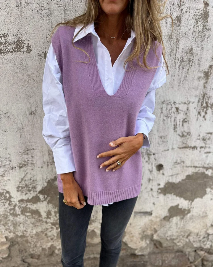 Nathalie | Gilet en cachemire col V