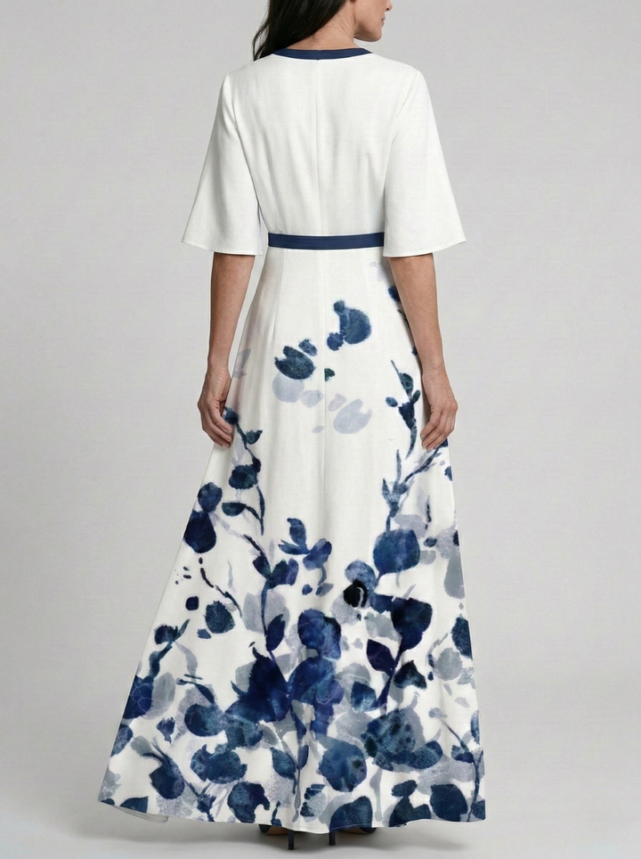 Isabelle | Robe longue élégante à imprimé floral